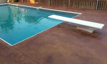 Stained Concrete Pool Deck